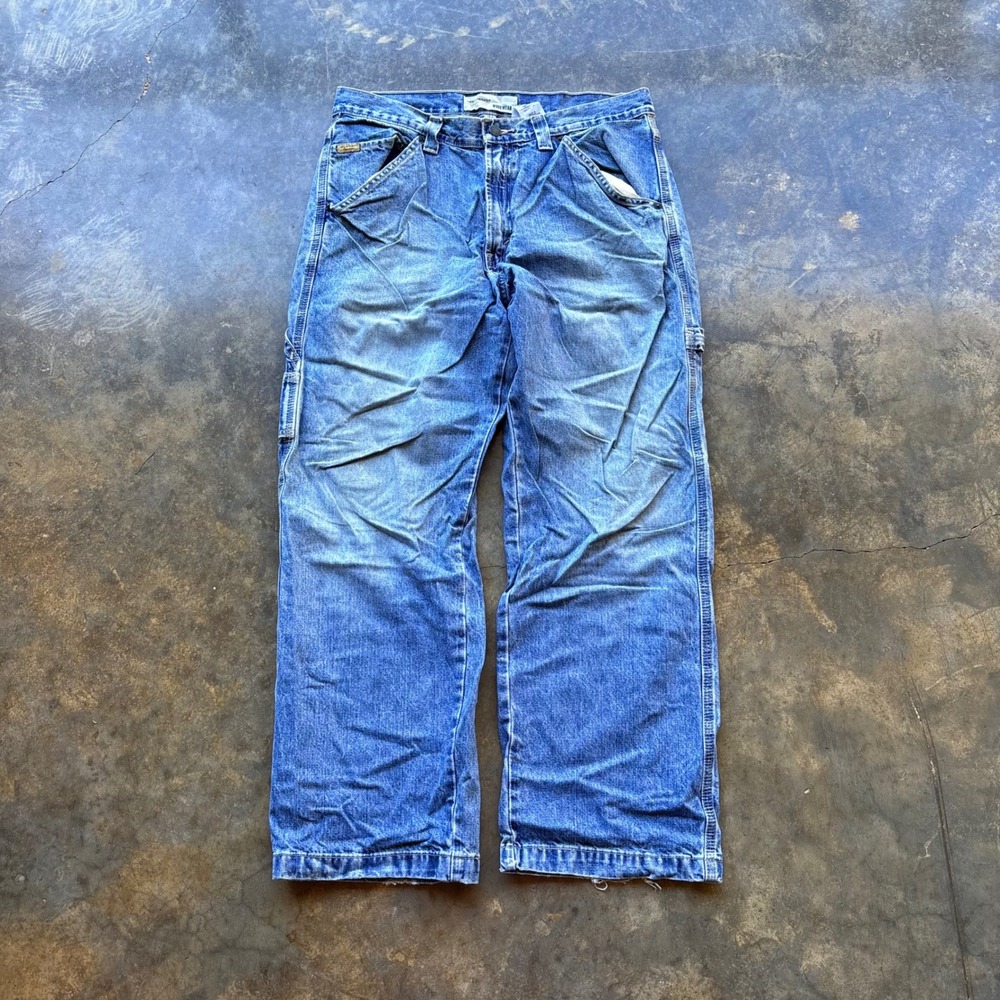 Levi Strauss Signature Workwear Carpenter Jeans Mens 32x30 Blue Denim Utility - Picture 3 of 6